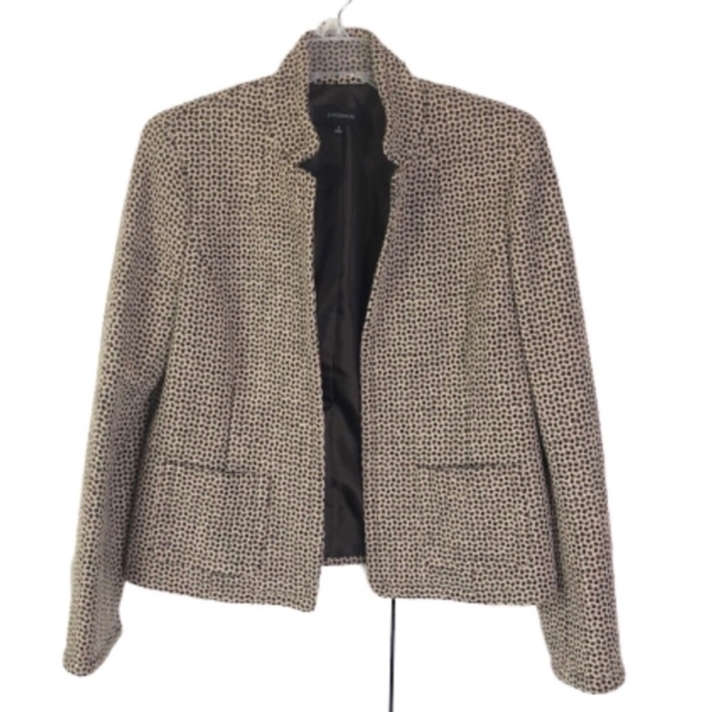 Jones Wear Blazer Tan & Brown Jacquard size 8